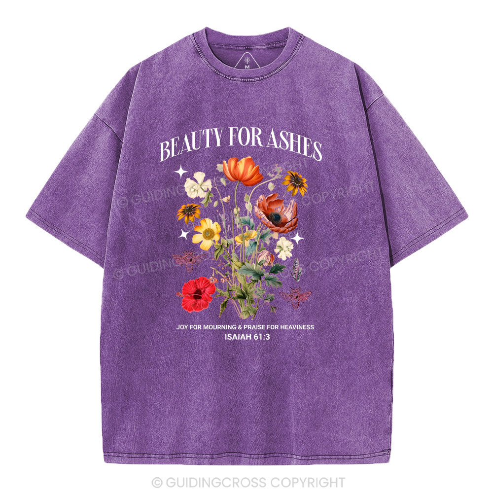 Beauty For Ashes Christian Washed T-Shirt