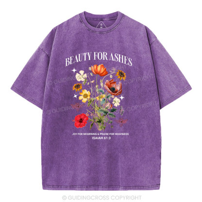 Beauty For Ashes Christian Washed T-Shirt