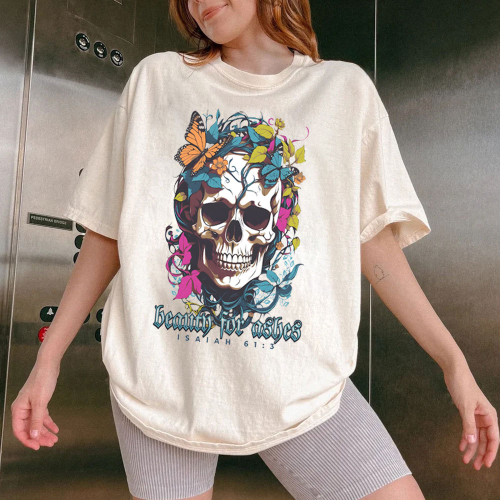 Beauty For Ashes Christian Washed T-Shirt