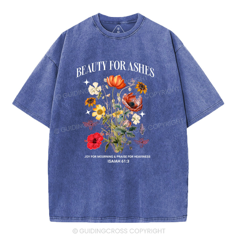 Beauty For Ashes Christian Washed T-Shirt