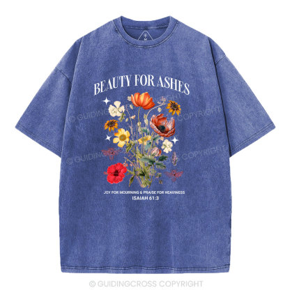 Beauty For Ashes Christian Washed T-Shirt