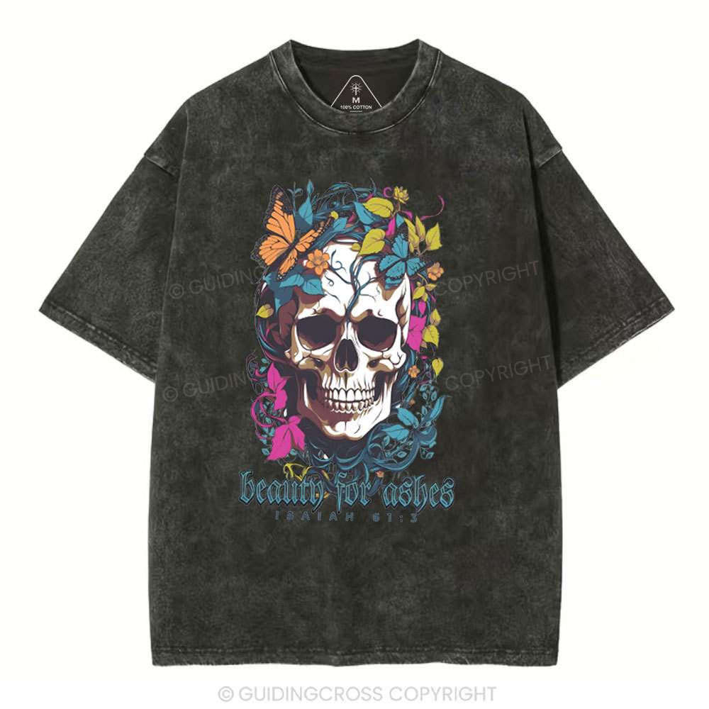 Beauty For Ashes Christian Washed T-Shirt