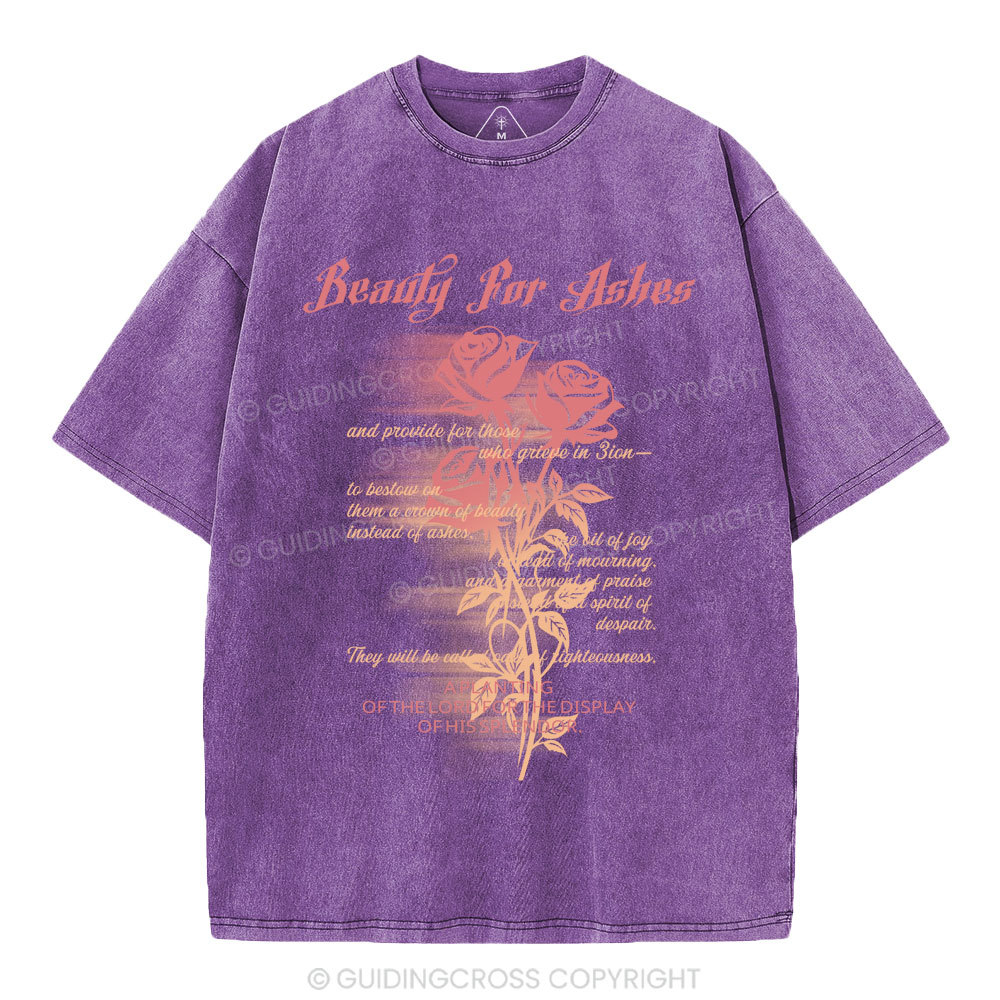 Beauty For Ashes Christian Washed T-Shirt