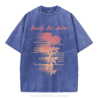 Beauty For Ashes Christian Washed T-Shirt