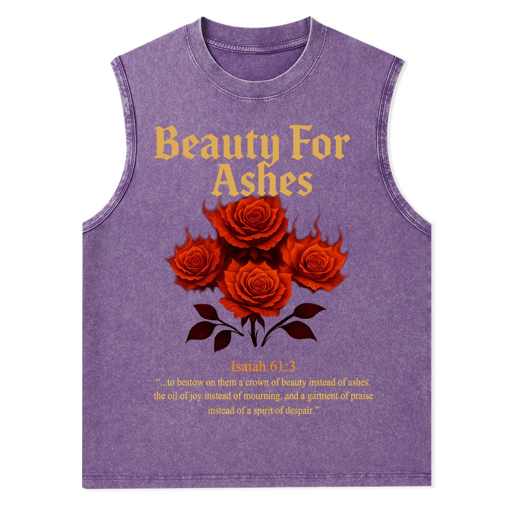 Beauty For Ashes Christian Washed Tank Top