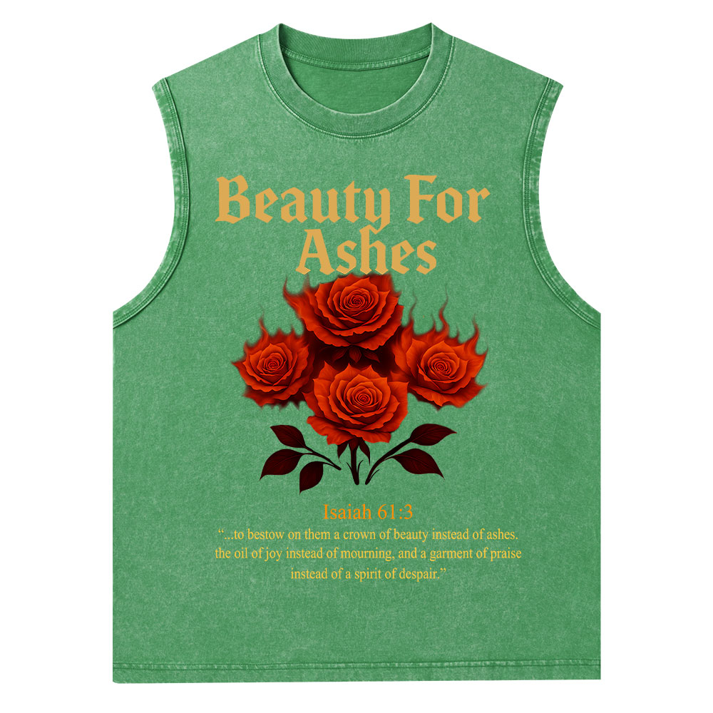 Beauty For Ashes Christian Washed Tank Top