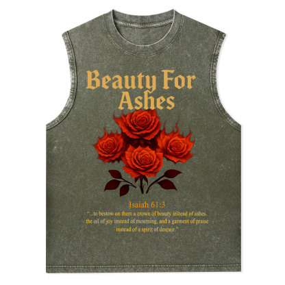 Beauty For Ashes Christian Washed Tank Top