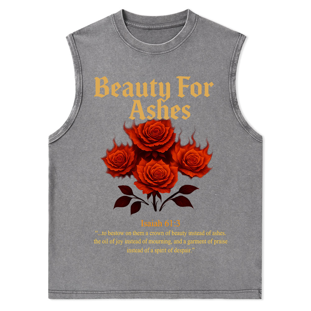 Beauty For Ashes Christian Washed Tank Top