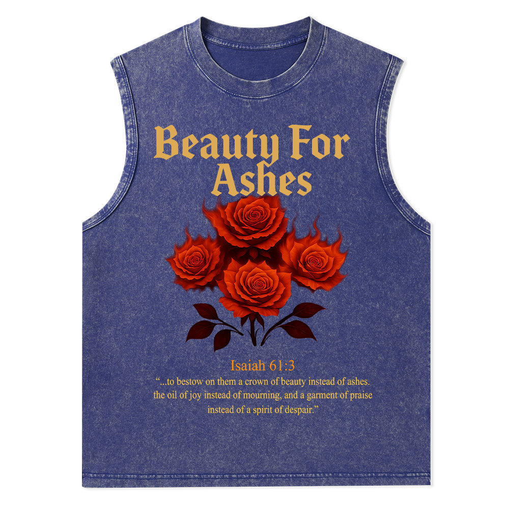 Beauty For Ashes Christian Washed Tank Top