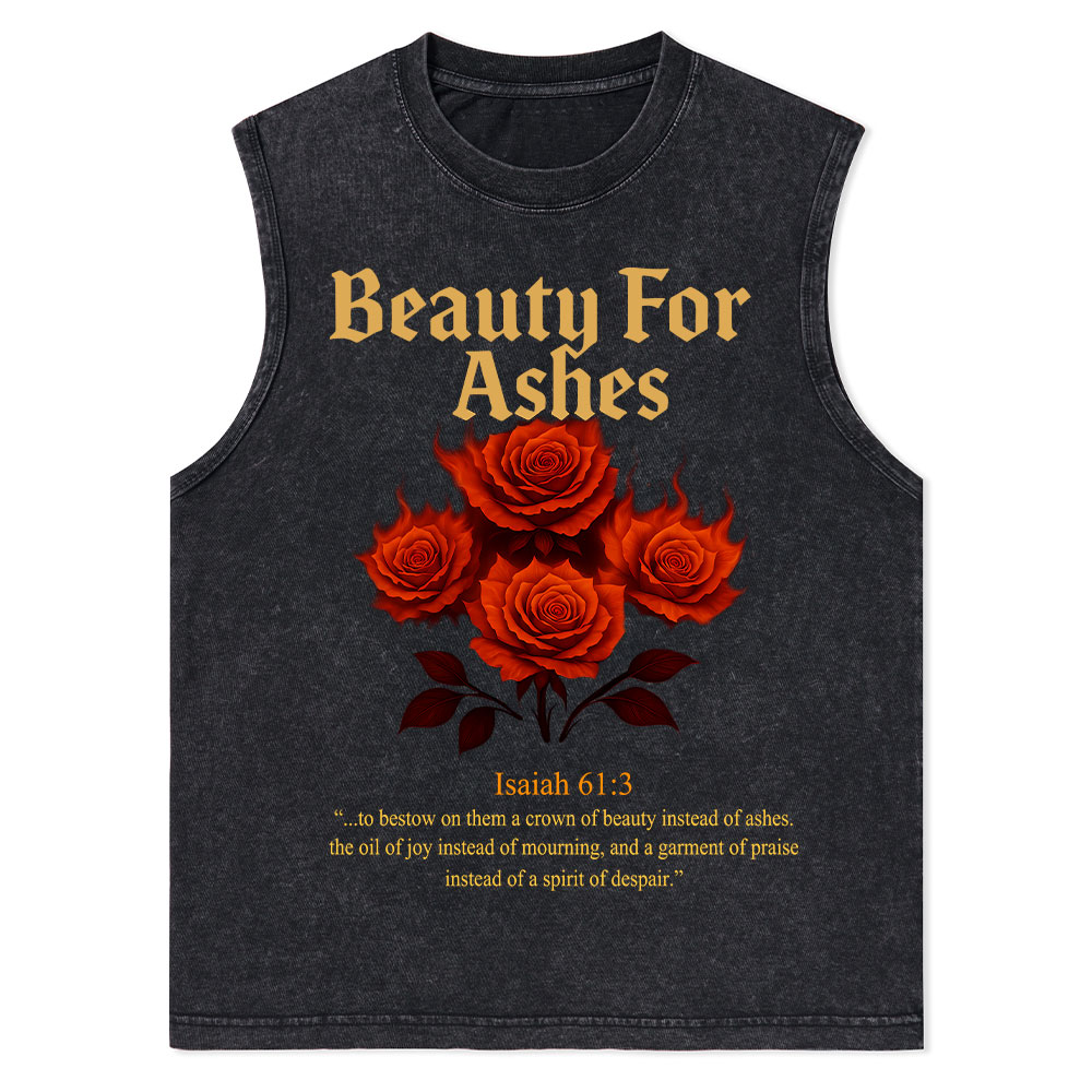 Beauty For Ashes Christian Washed Tank Top