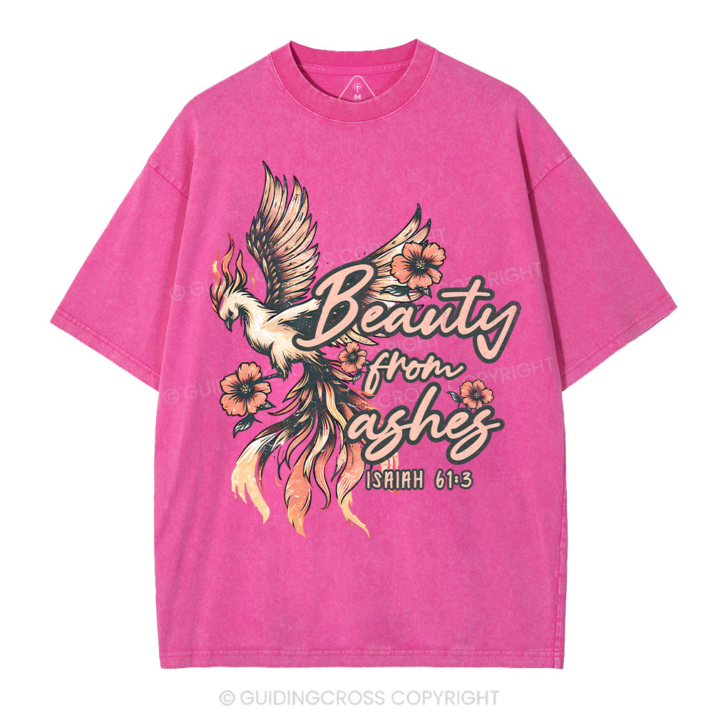 Beauty From Ashes Christian Washed T-Shirt