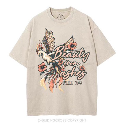 Beauty From Ashes Christian Washed T-Shirt