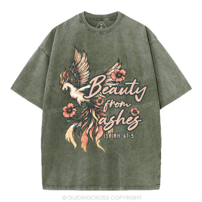 Beauty From Ashes Christian Washed T-Shirt