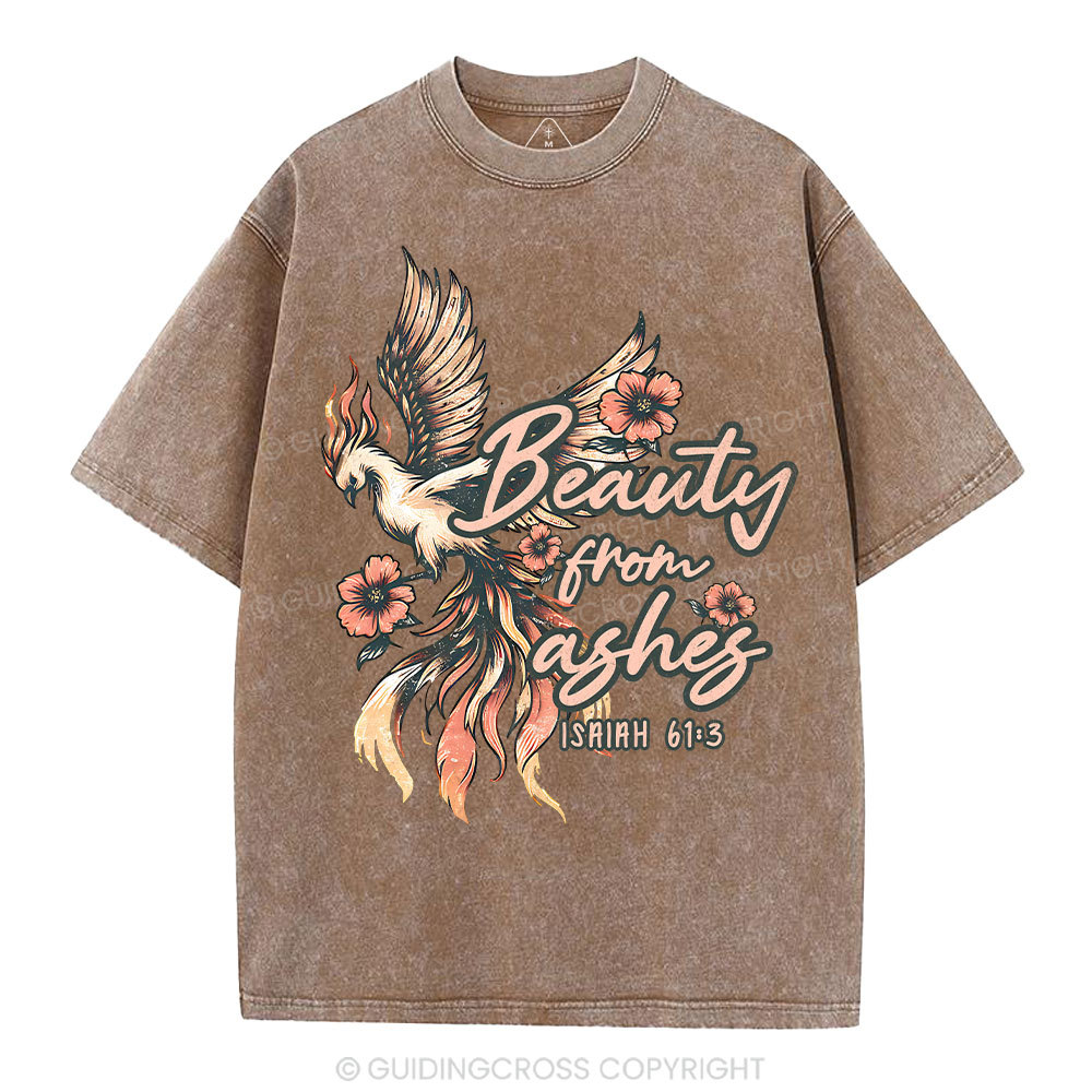 Beauty From Ashes Christian Washed T-Shirt