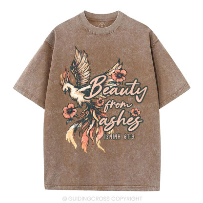 Beauty From Ashes Christian Washed T-Shirt