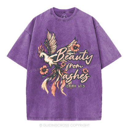 Beauty From Ashes Christian Washed T-Shirt