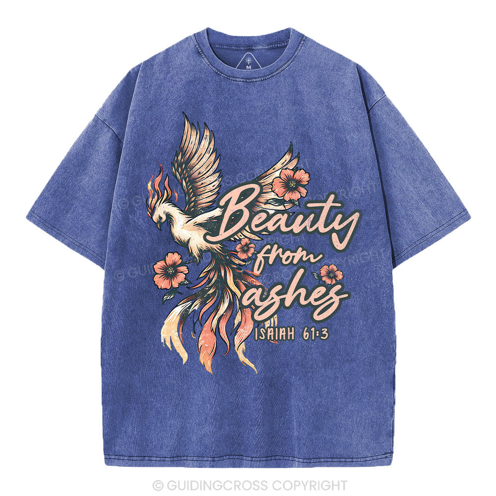 Beauty From Ashes Christian Washed T-Shirt