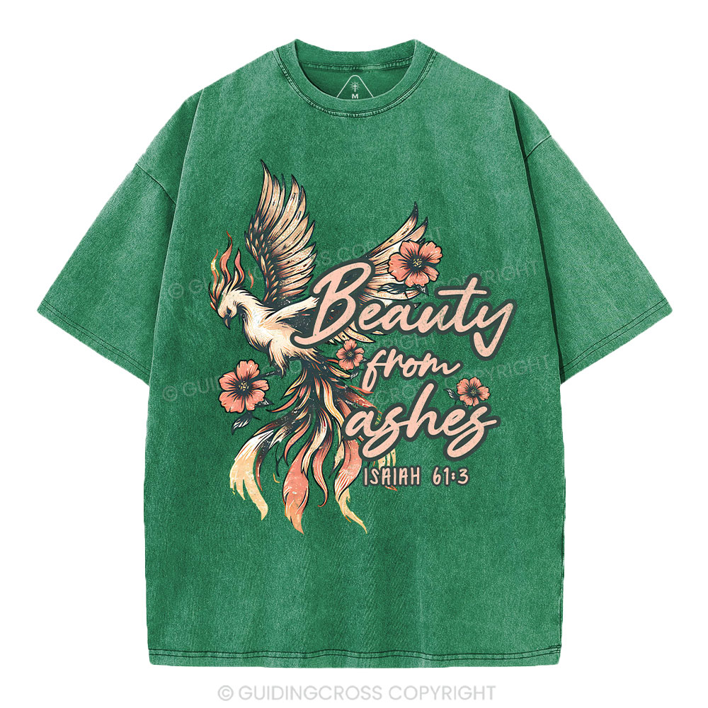 Beauty From Ashes Christian Washed T-Shirt