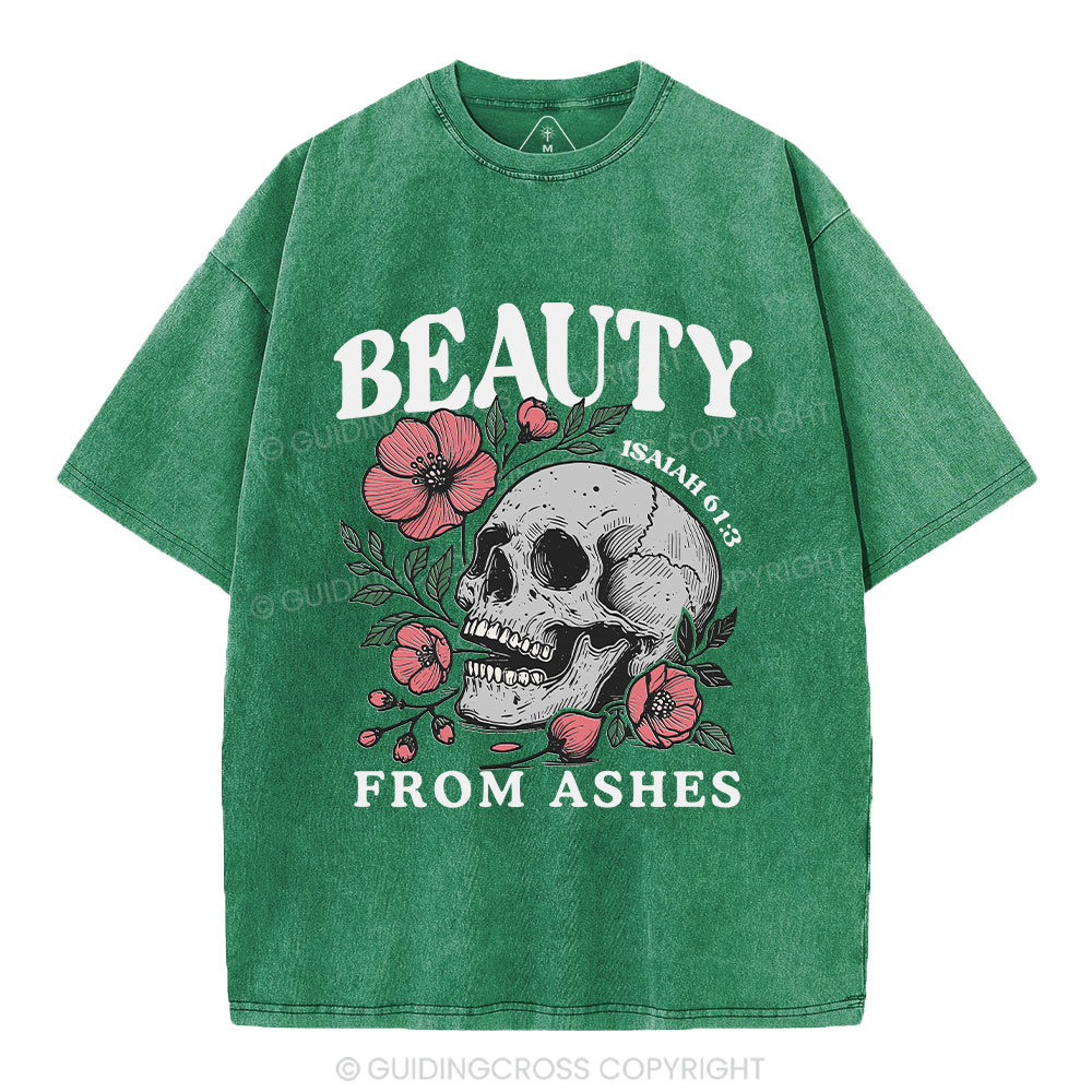 Beauty From Ashes Christian Washed T-Shirt