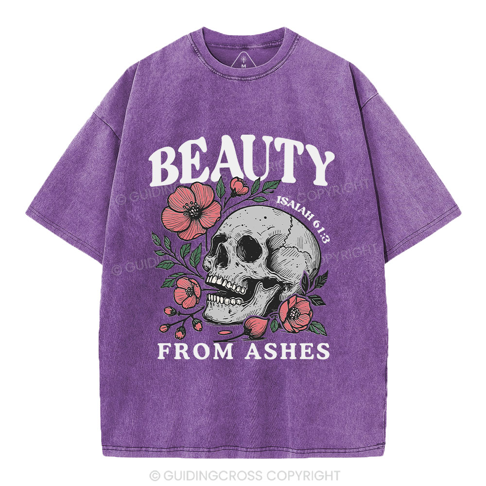 Beauty From Ashes Christian Washed T-Shirt