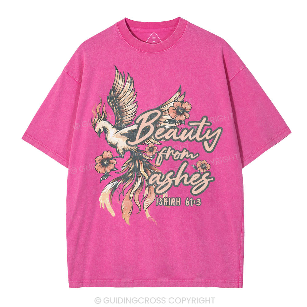 Beauty From Ashes Christian Washed T-Shirt