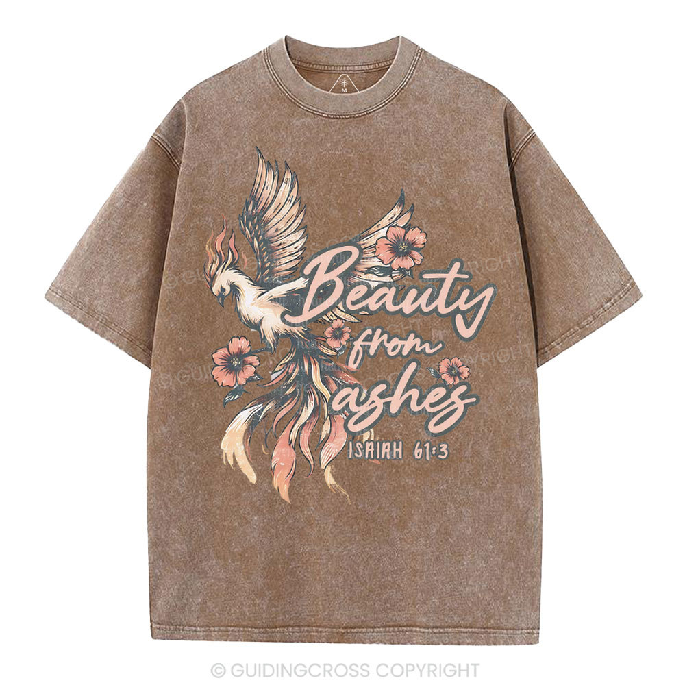 Beauty From Ashes Christian Washed T-Shirt