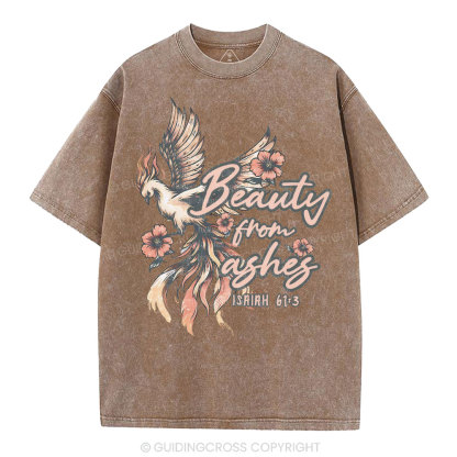 Beauty From Ashes Christian Washed T-Shirt