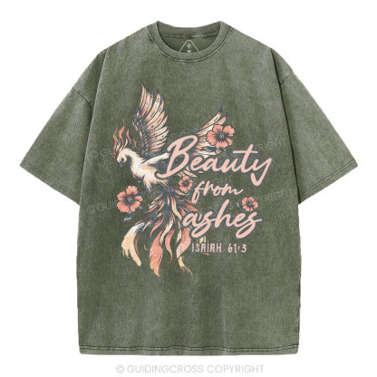 Beauty From Ashes Christian Washed T-Shirt