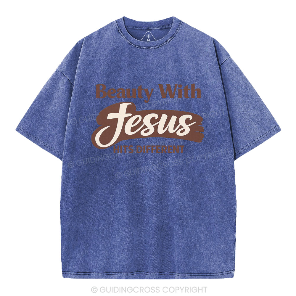 Beauty With Jesus Christian Washed T-Shirt