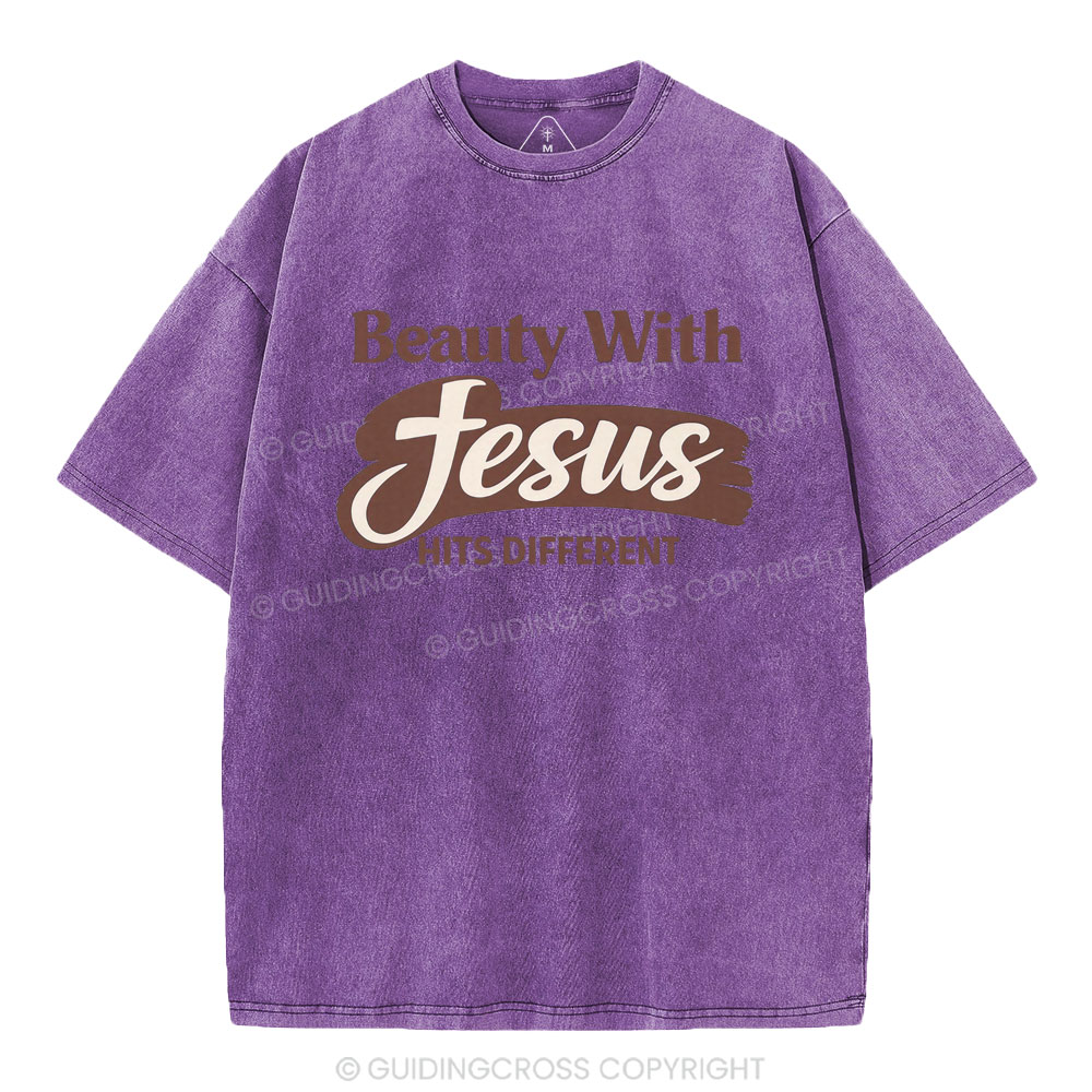 Beauty With Jesus Christian Washed T-Shirt