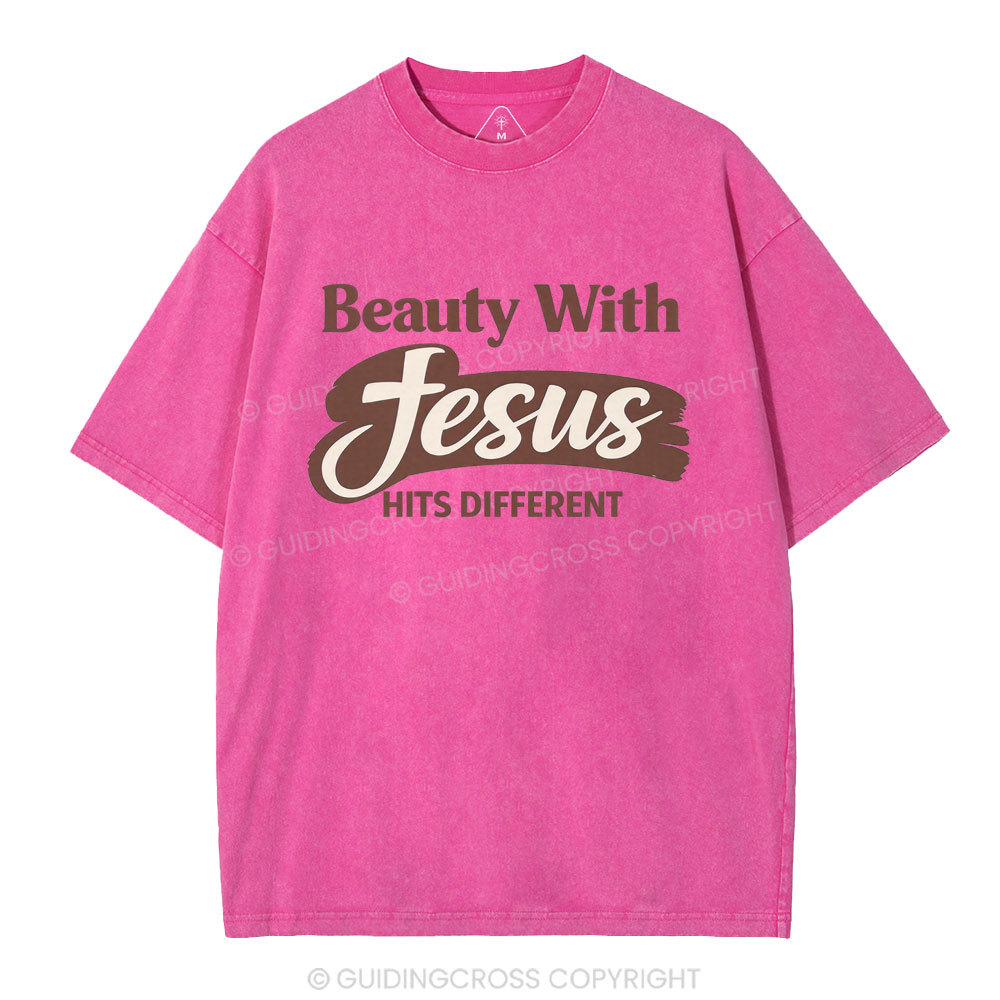 Beauty With Jesus Christian Washed T-Shirt