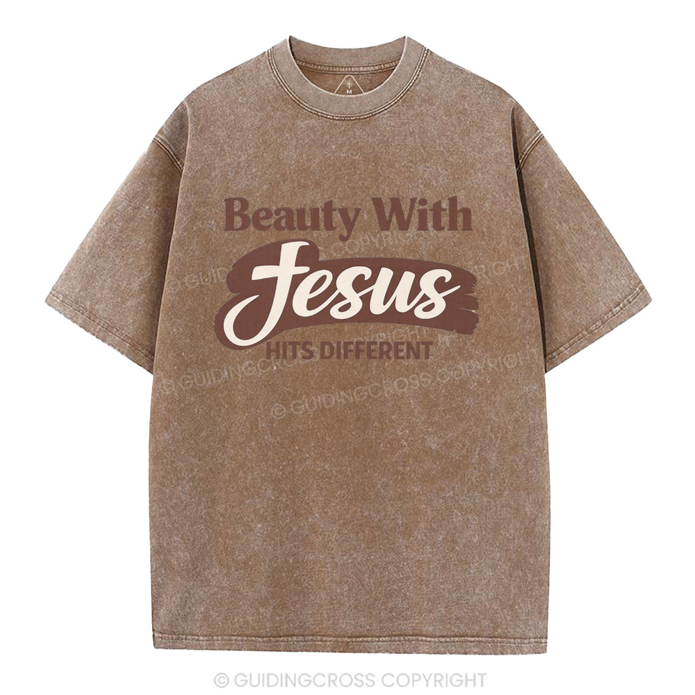 Beauty With Jesus Christian Washed T-Shirt