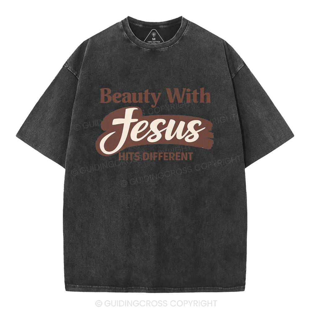 Beauty With Jesus Christian Washed T-Shirt
