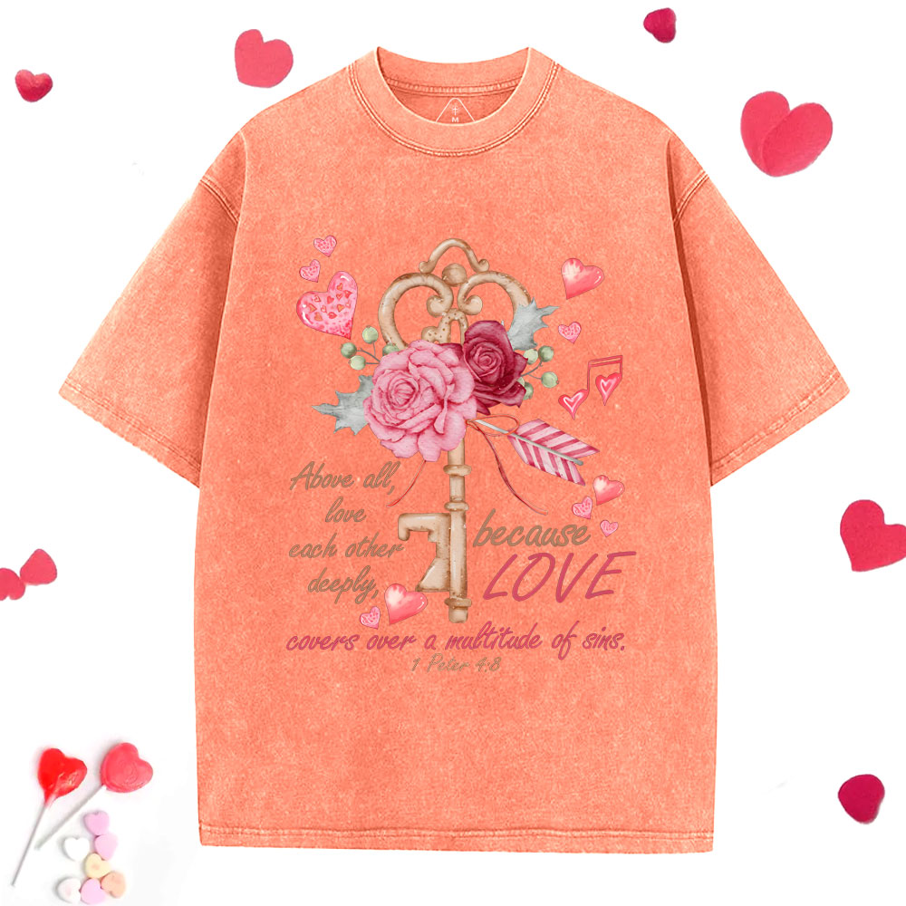 Because Love Christian Washed T-Shirt