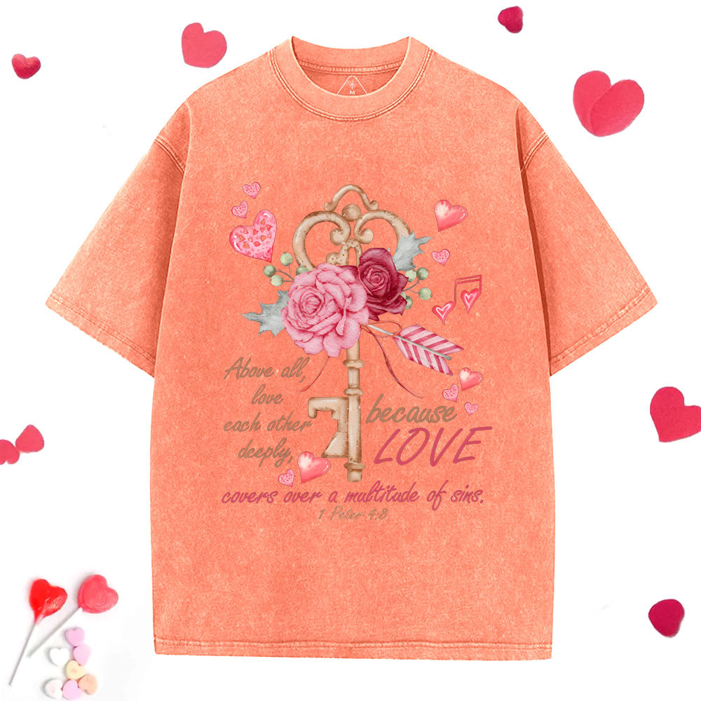 Because Love Christian Washed T-Shirt