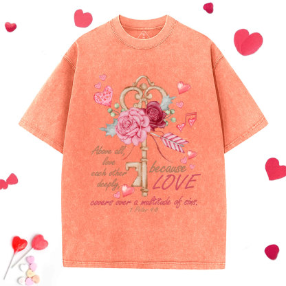 Because Love Christian Washed T-Shirt
