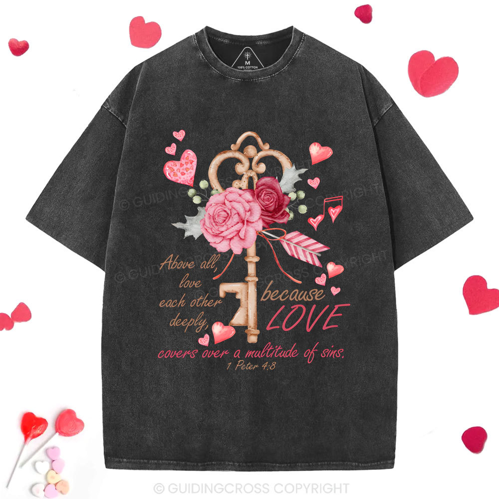 Because Love Christian Washed T-Shirt