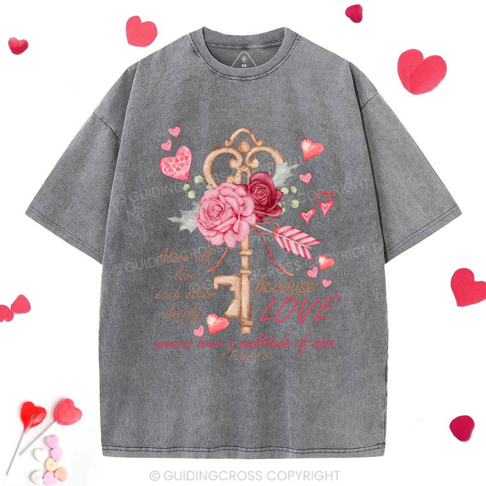 Because Love Christian Washed T-Shirt