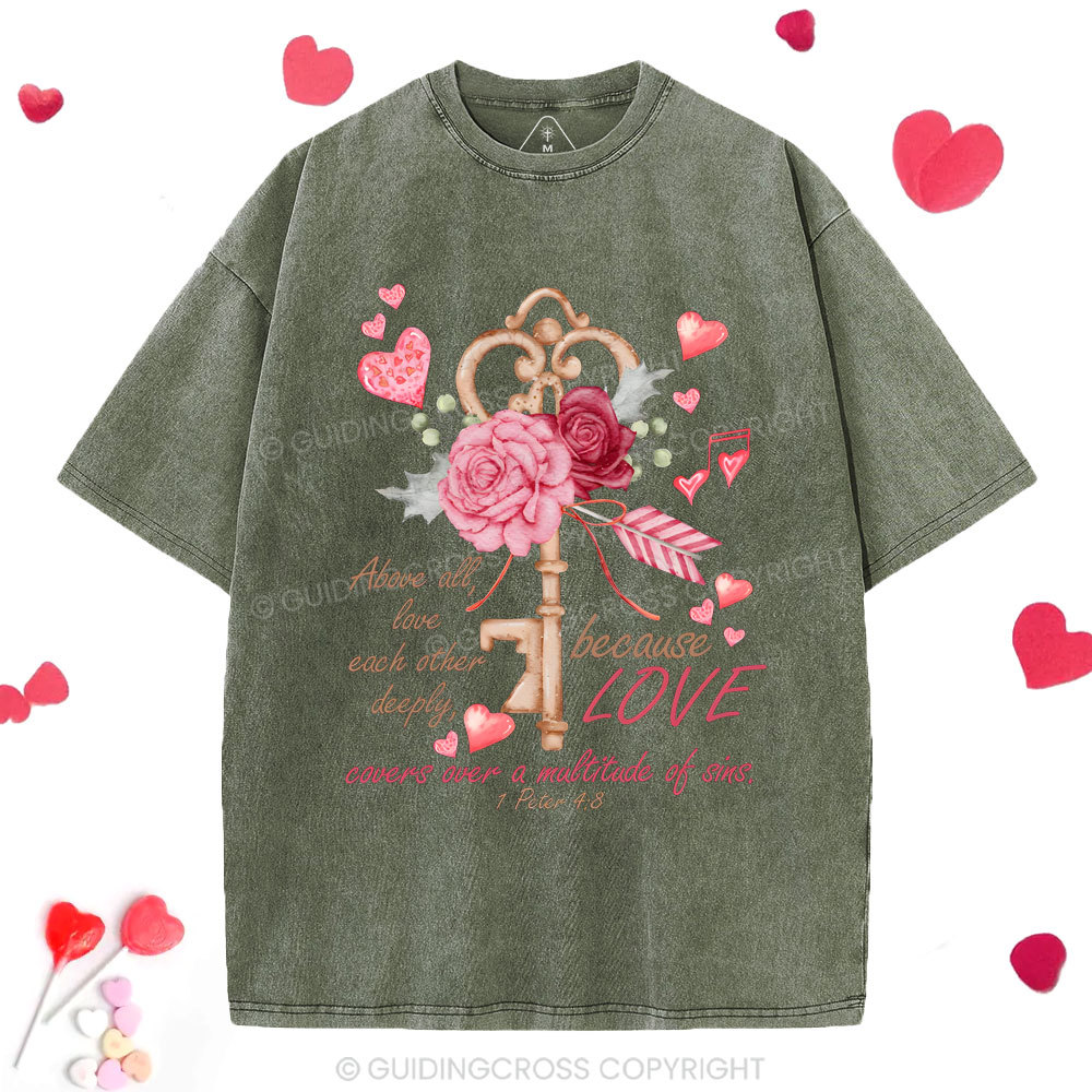 Because Love Christian Washed T-Shirt