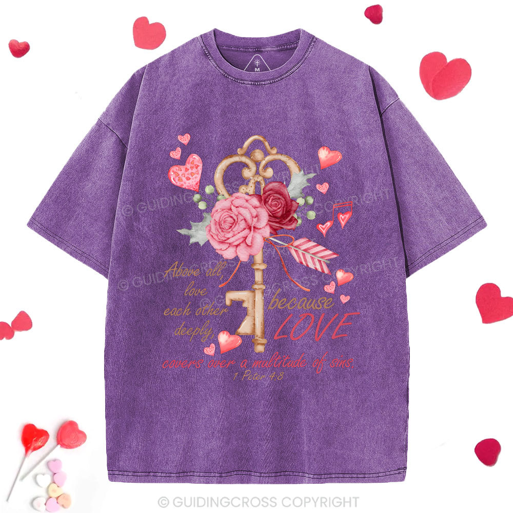 Because Love Christian Washed T-Shirt