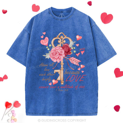 Because Love Christian Washed T-Shirt