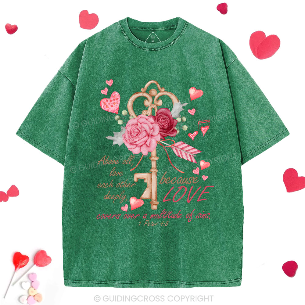 Because Love Christian Washed T-Shirt