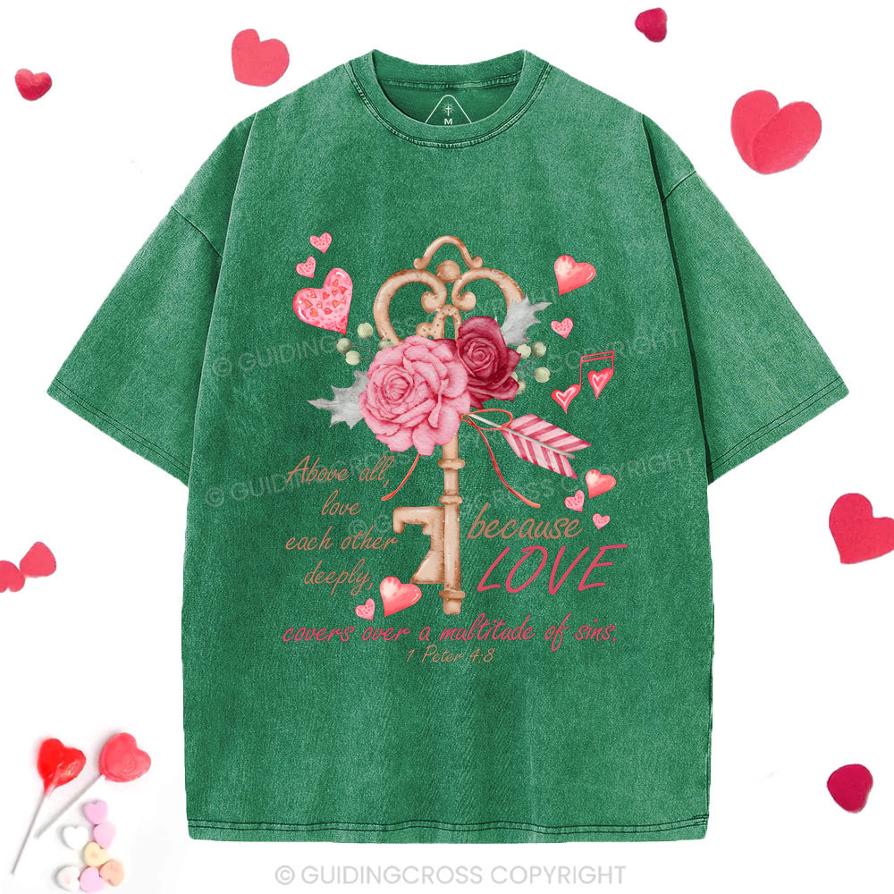 Because Love Christian Washed T-Shirt