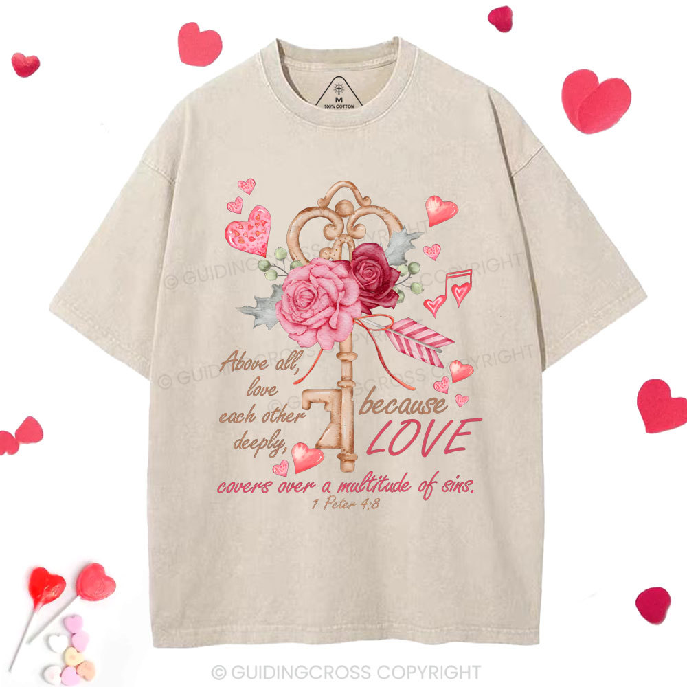 Because Love Christian Washed T-Shirt