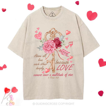 Because Love Christian Washed T-Shirt