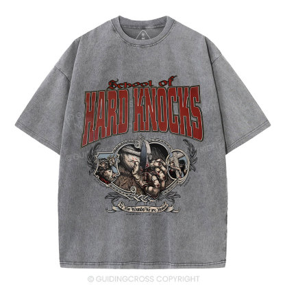 Because Of Hard Knocks Christian washed T-Shirt