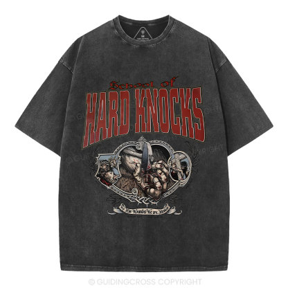 Because Of Hard Knocks Christian washed T-Shirt