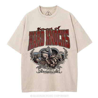 Because Of Hard Knocks Christian washed T-Shirt