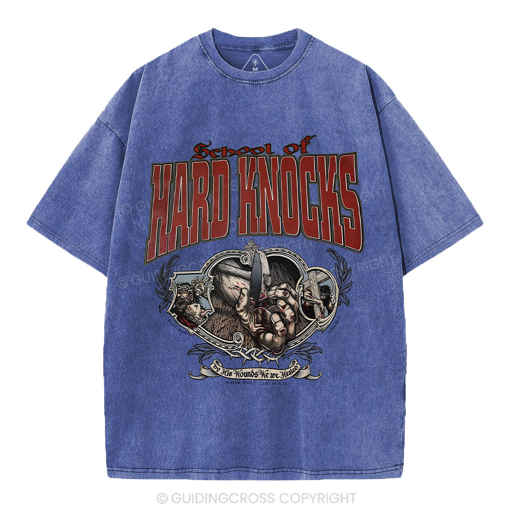 Because Of Hard Knocks Christian washed T-Shirt