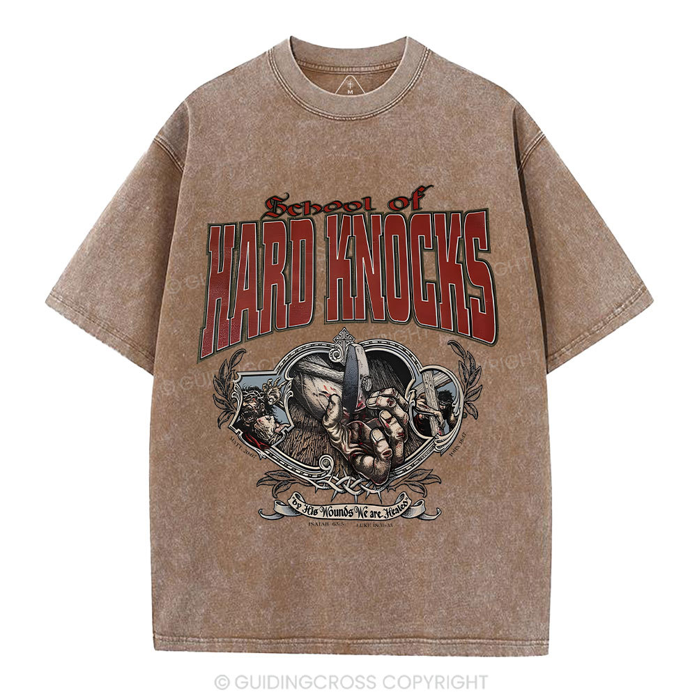 Because Of Hard Knocks Christian washed T-Shirt
